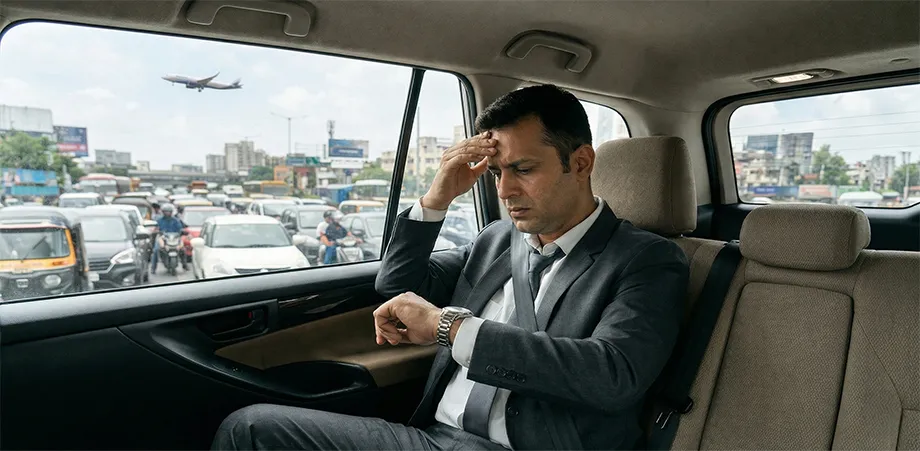 Airport cab service backup plan